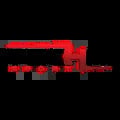 Red delivery truck icon shown in profile view against dark background